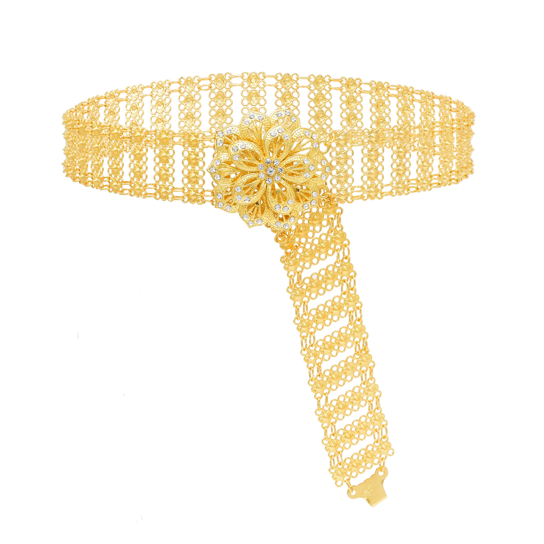 Body Jewelry Indian - Golden Metal Big 3D Flower Charms