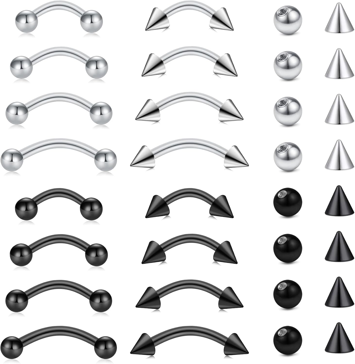 32pc/set Surgical Steel Curved - Body Jewelry Changing Kit review and price