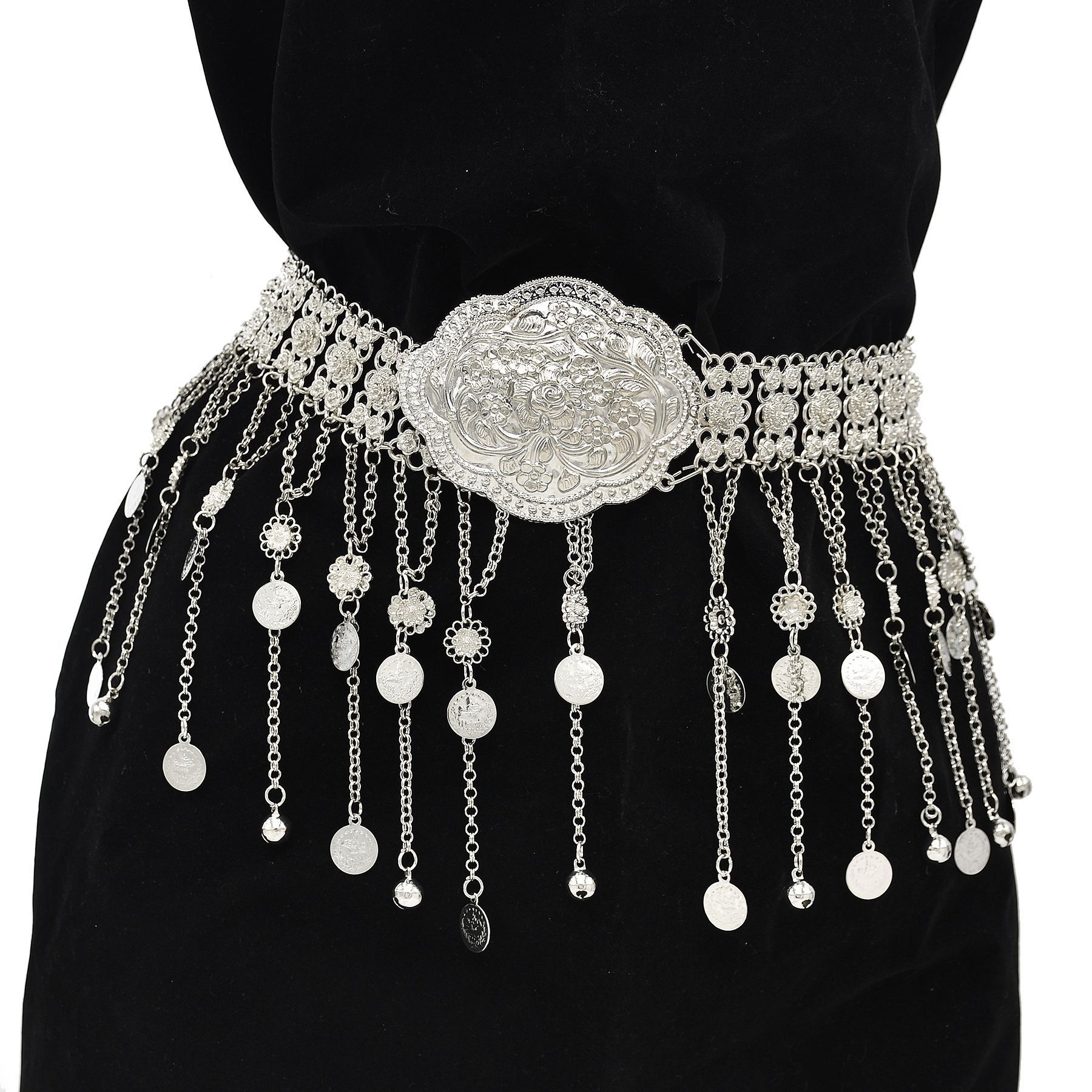 Silver Plated Moroccan Caftan  - Body Jewelry Indian review and price