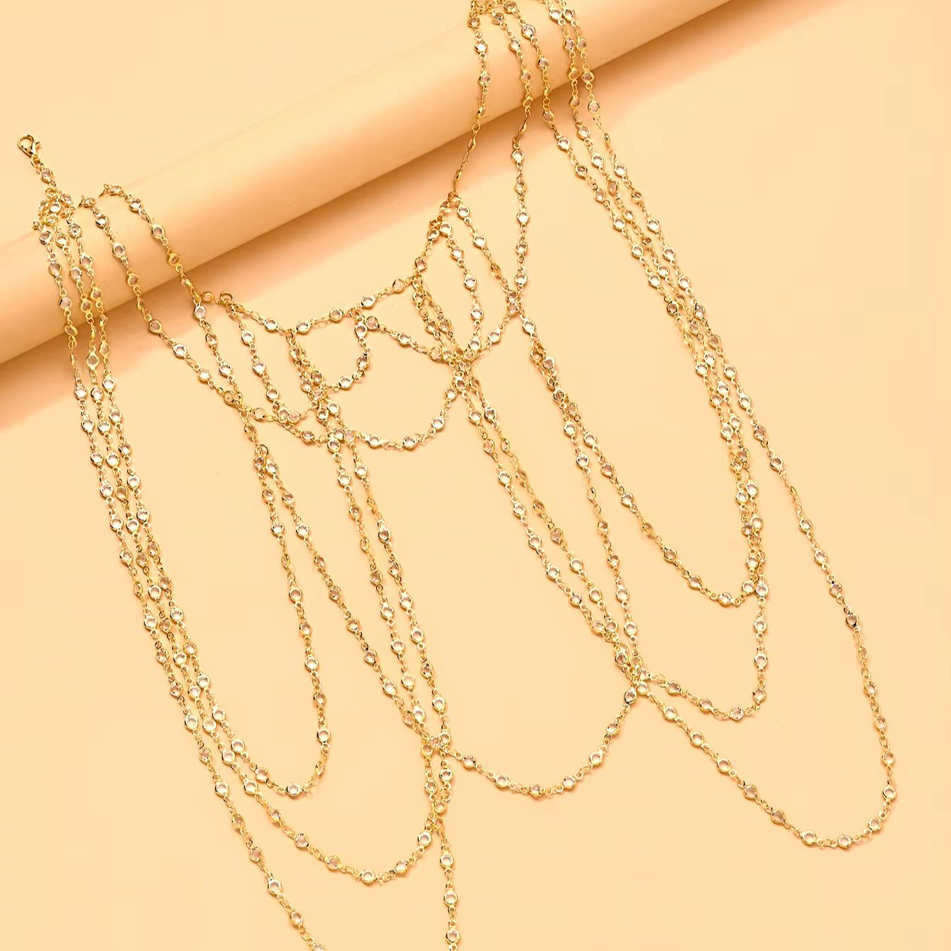 Gold Silver Plated Multi Layer - Body Jewelry Rhinestone review and price