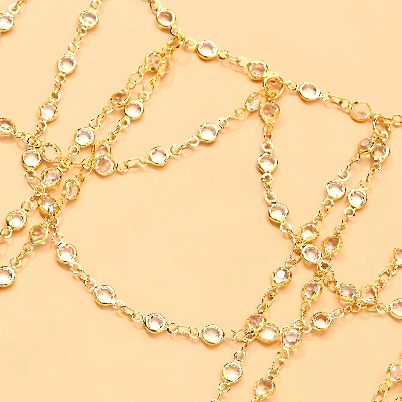 Gold Silver Plated Multi Layer - Body Jewelry Rhinestone review and price