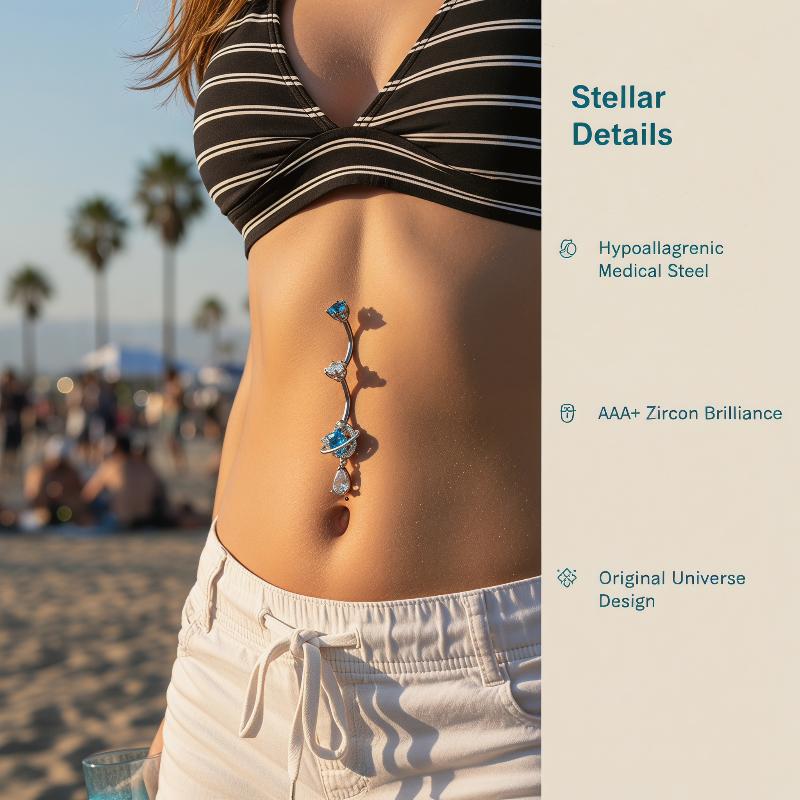 Shiny Zircon Dangle Belly Butt - Body Jewelry Universe review and price