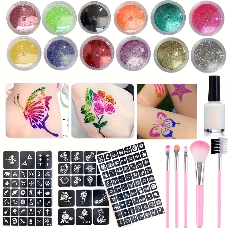 DIY Flash Tattoo 12 Colors of  - Body Jewelry Glue review and price
