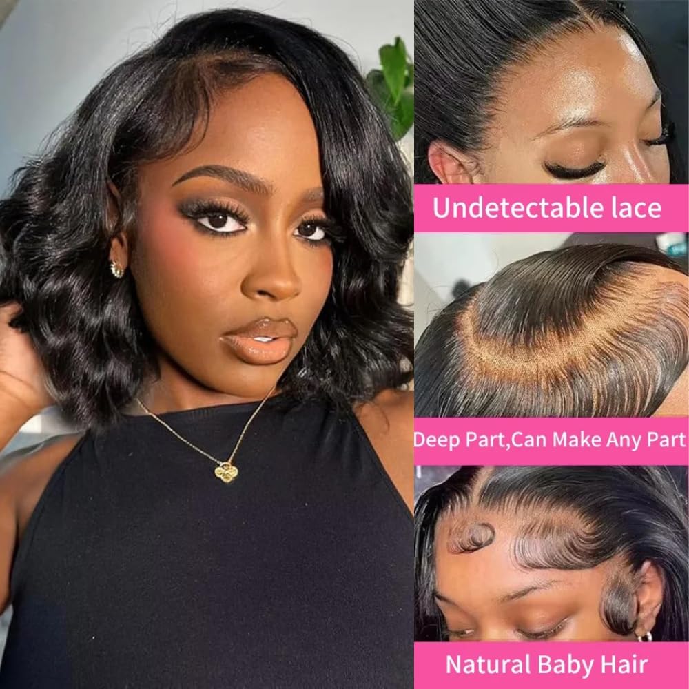 Short Bob Human Hair Body Wave - Body Jewelry Underwear review and price