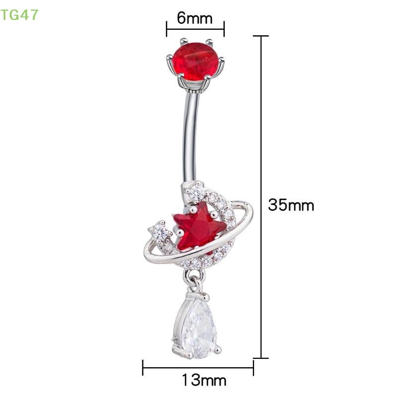 【LS】Crystal Dangle Belly Butto - Body Jewelry Universe review and price