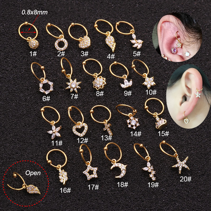 1Pc Universal ring Hoop earrin - Body Jewelry Universe review and price