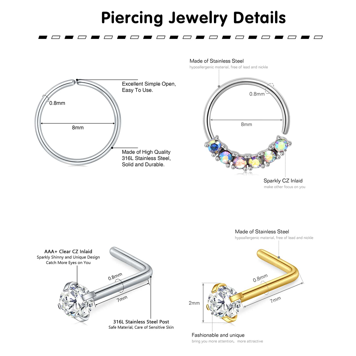 28Pcs/Set 20g Stainless Steel  - Body Jewelry Changing Kit review and price