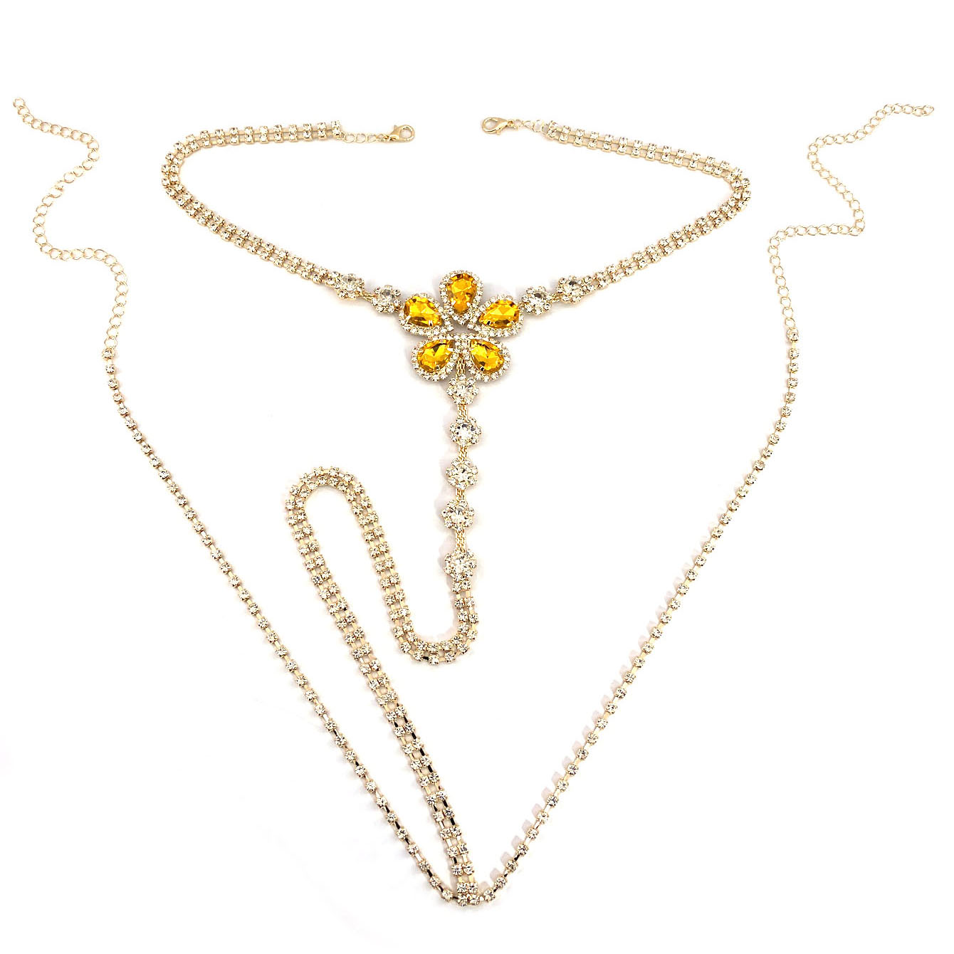 1pc Flower Shaped Sexy Rhinest - Body Jewelry Rhinestone review and price