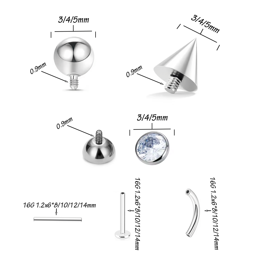 10/30/40pcs F136 Titanium Inne - Body Jewelry Universe review and price